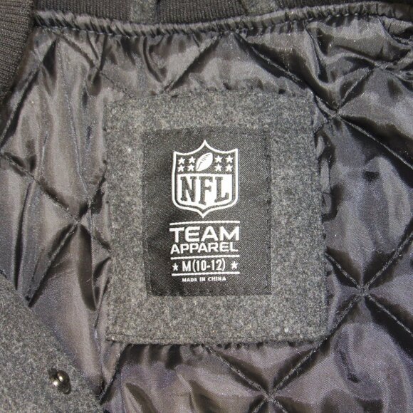 NFL Seattle Seahawks Boys Classic Varsity Wool Letterman Bomber Jacket M 10/12 - Picture 4 of 5